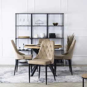 Bézs Bársony Étkezőszék CORK