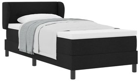 Boxspring Ágy Matracra Fekete 90x190 cm Textil