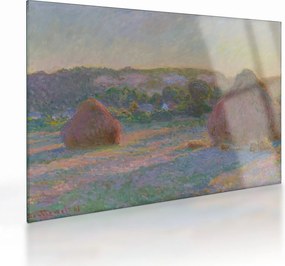 Üveg kép - Claude Monet, Stacks of Wheat (End of Summer) , reprodukciók (70x50 cm)