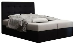 Franciaágy Boxspring 160 cm Duel 1 (fekete) (matraccal és tárolóhellyel). 1046433