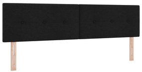 Boxspring Ágy Mattal Fekete 180x200 cm Szövet