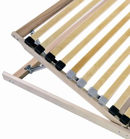 vidaXL Lécalap fejtámlával Barna 70 x 190 cm Tömör bükkfa