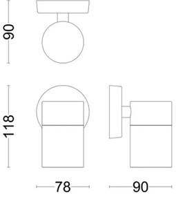 Philips - Kültéri fali lámpa KYLIS 1xGU10/25W/230V IP44