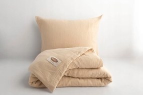 Muszlin ágyneműhuzat 220x200 2 párnahuzat bézs pamut szett Matex