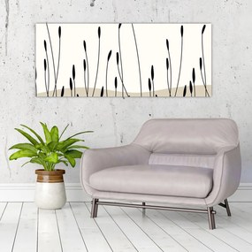 Kép - Grafikus rét N⁰3 (120x50 cm)