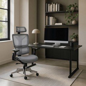 Forgószék ergonomikus kialakítással, szürke színben. MARTIN