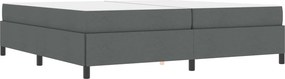 vidaXL Boxrugós ágy matracmal Sötétszürke 200 x 200 cm szövet