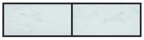 fehér márvány színű edzett üveg TV-szekrény 160x40x40,5 cm