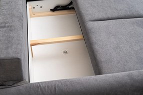 AKCIÓ Világosszürke sarok ülőgarnitúra ORANGE, kétoldalas II. osztály