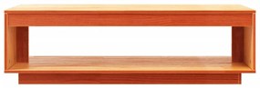 Viaszbarna tömör fenyőfa dohányzóasztal 110 x 50 x 33,5 cm
