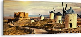 Kép - Szélmalmok (120x50 cm)