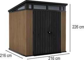 Signature PENT 7x7 műanyag kerti ház velencei barna