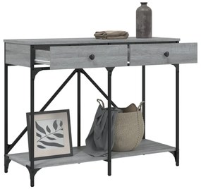 szürke sonoma színű szerelt fa tálalóasztal 100 x 39 x 78,5 cm