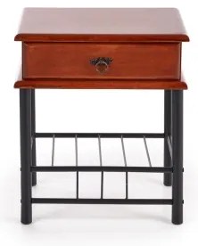 Éjjeliszekrény FIONA 55x48 cm barna/fekete