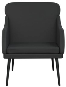 Fekete műbőr fotel 63 x 76 x 80 cm