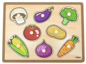Fa betétes puzzle zöldségek Viga