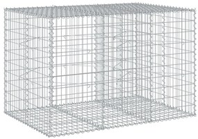 horganyzott vas gabion kosár fedéllel 150 x 100 x 100 cm