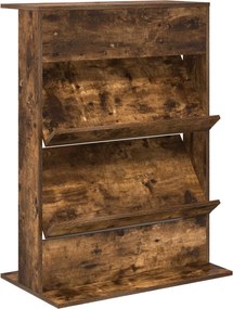 vidaXL Magazin állvány polcokkal Füstölt tölgy 70 x 41 x 96 cm Faanyag