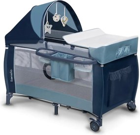 Lionelo - SVEN PLUS utazóágy, kék