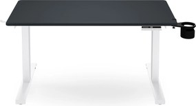 Elektromos, állítható magasságú, ergonomikus, fehér-antracit íróasztal,1200x600 mm: ARIA