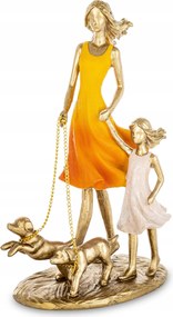 Figura Anya és lánya Anya és gyermeke sétálnak kutyákkal séta szerelem