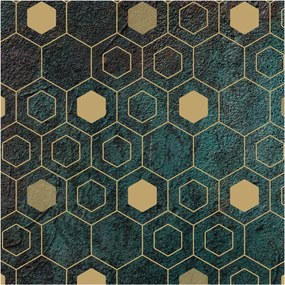 Fali tapéta Panorámával Geometrikus hexagonok 250x250