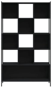 fekete szerelt fa könyvszekrény 102x28x172 cm