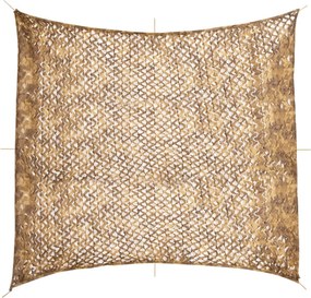 vidaXL homokszínű kamuflázsháló tárolózsákkal 521x493 cm