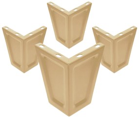 Bézs színű bútorlábak 4 db-os készlete