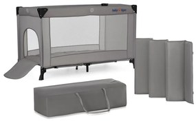 KINDERKRAFT - Utazó kiságy Baby Tiger VIKI szürke