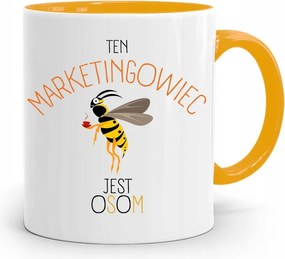 Marketingeseknek Marketing Bögre Sárga Ajándék fényképes nyomtatással