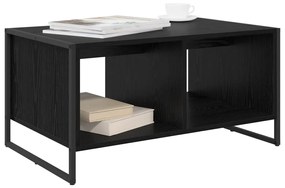 vidaXL Dohányzóasztal Fekete tölgy 80 x 50 x 40 cm Faanyag