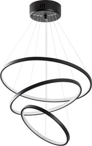 Simit 13697 fekete fém LED függőlámpa, 50 x 50 cm