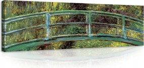 Vászonkép 145x45 Impresszionizmus híd tó víz tükröződés zöld természet nyugalom