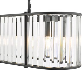 Dar Lighting glamour kristály modern függeszték kiran fekete darkir3422