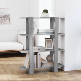szürke sonoma színű térelválasztó könyvszekrény 100x30x123,5 cm