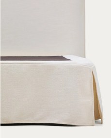 Fehér kárpitozott franciaágy 180x200 cm Jaira – Kave Home