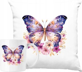 Bögre szett Pillangó párna virágok pillangó butterfly 3 Ötlet Ajándék