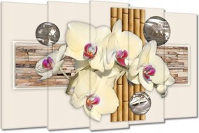 Vászonkép 150x95 Virágmintás bambusz