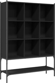 vidaXL fekete szerelt fa könyvszekrény 102x30x141,5 cm