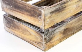 DIVERO Kerti fa tároló doboz VINTAGE 51 x 36 x 23 cm barna