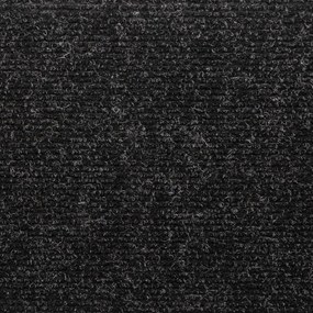 5 db fekete tűlyukasztott lépcsőszőnyeg 65x21x4 cm
