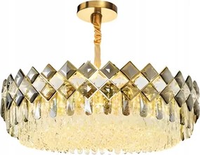 Függő lámpa Kristály Arany Mennyezeti Glamour Csillár 8xE14 Toolight