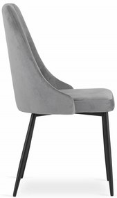 AKCIÓ Világosszürke bársony étkezőszék IMOLA II. osztály