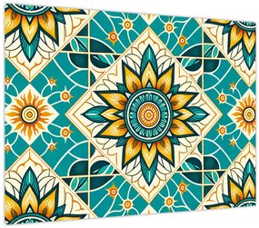 Kép - Türkiz minta (70x50 cm)