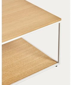 Világos natúr színű dohányzóasztal tölgyfa dekoros asztallappal 60x110 cm Yoana – Kave Home