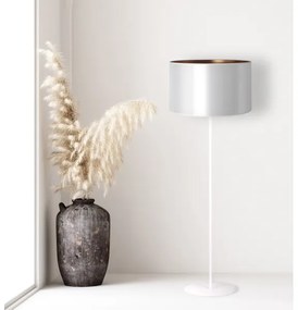 Duolla - Állólámpa CANNES 1xE27/15W/230V átm. 45 cm ezüst/réz/fehér