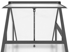 antracitszürke alumínium melegház alapvázzal 169 x 58 x 195 cm