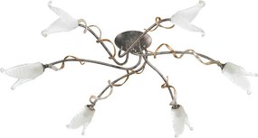 Elstead klasszikus mennyezeti lámpa fly fehér arany elsfly6-sf-brz-ant