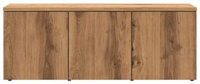 kézműves tölgy színű szerelt fa TV-szekrény 80x34x30 cm